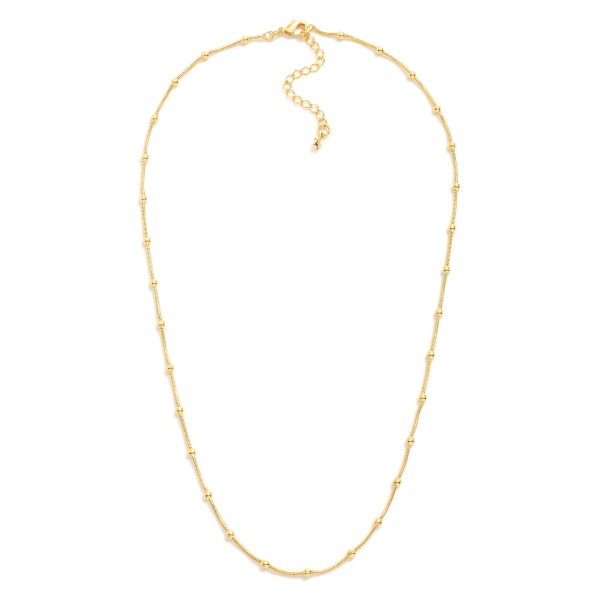 Wholesale snake Chain Necklace Gold Ball Stations L Extender L k Gold Hypoallerg