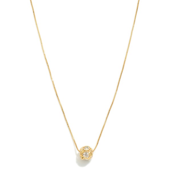 Wholesale box Chain Link Necklace Metal Rhinestone Ball Pendant L Extender L k G
