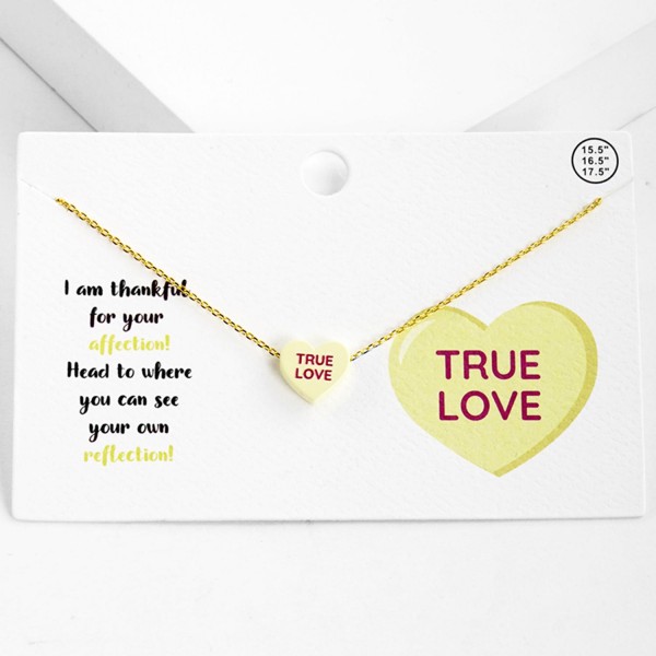 Wholesale dainty Chain Link Necklace Valentine s Conversation Heart Pendant L Ex