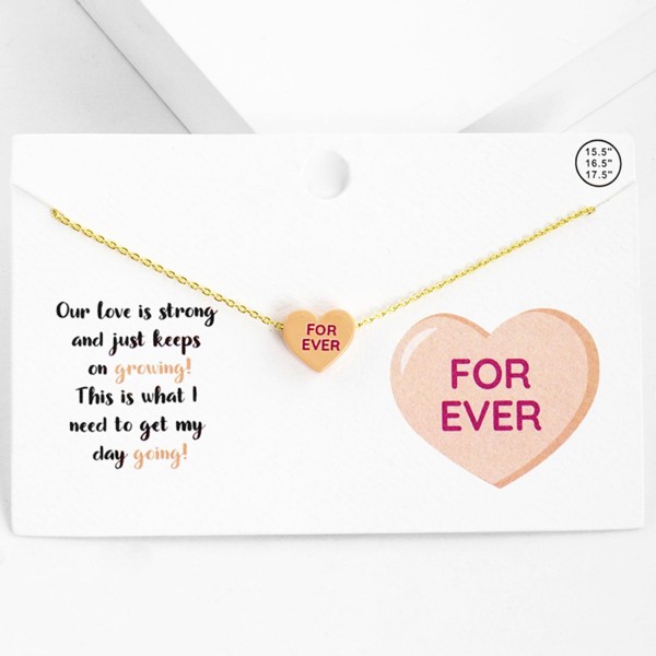 Wholesale dainty Chain Link Necklace Valentine s Conversation Heart Pendant L Ex