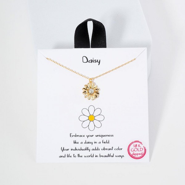 Wholesale dainty Chain Link Necklace Daisy Pendant L Extender L Made Korea Hypo