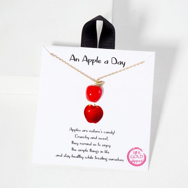 Wholesale dainty Chain Link Necklace Apple Pendant L Extender L Made Korea Hypoa