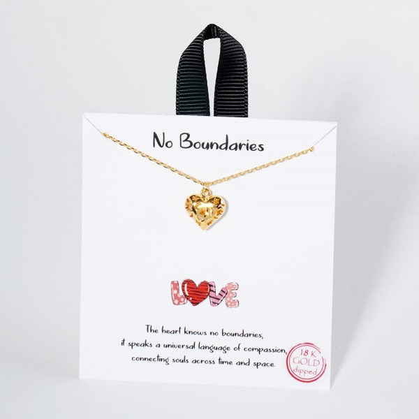 Wholesale dainty Chain Link Necklace Metal Puffy Heart Pendant Moon Stars Cut Ou