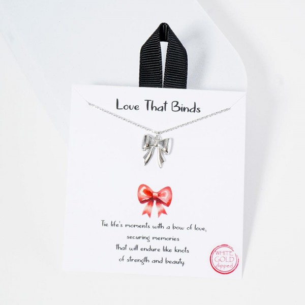 Wholesale dainty Chain Link Necklace Metal Bow Pendant L Extender L Made Korea H