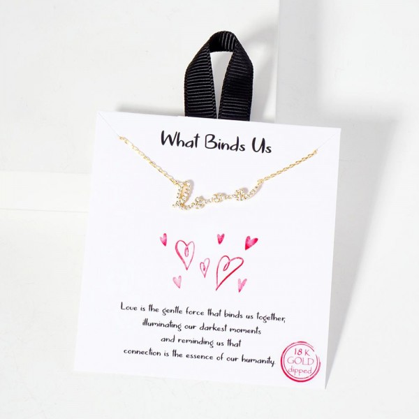 Wholesale dainty Chain Link Necklace Metal Pave Rhinestone Letter Love Pendant C