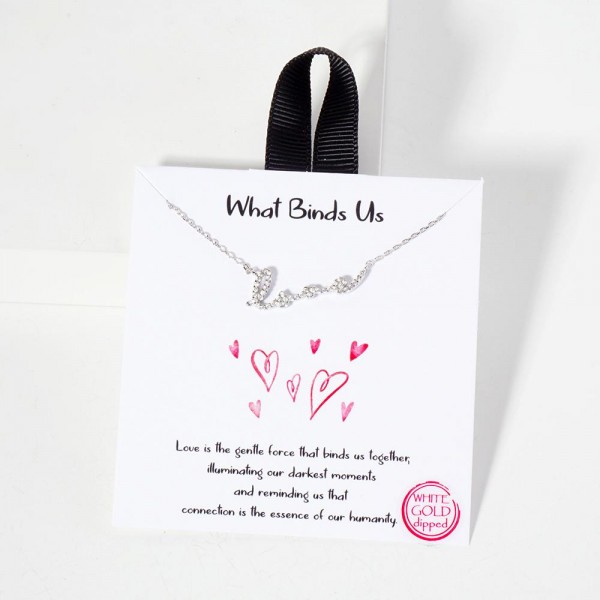 Wholesale dainty Chain Link Necklace Metal Pave Rhinestone Letter Love Pendant C