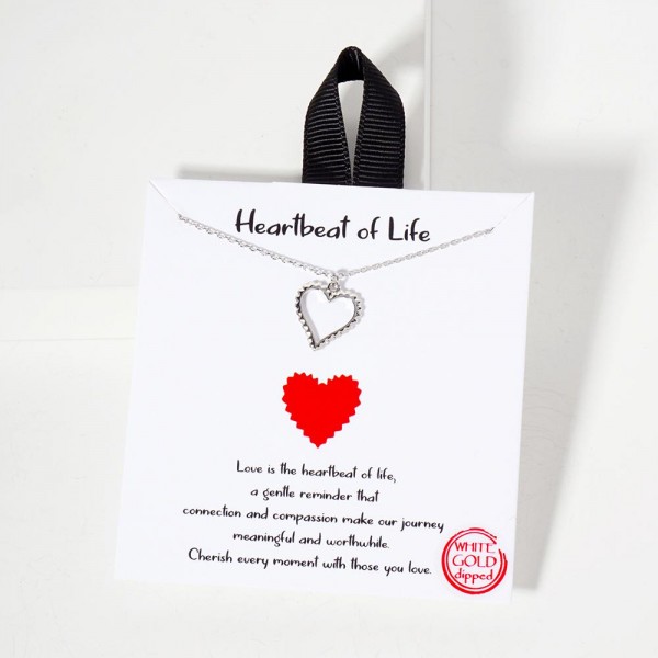 Wholesale dainty Chain Link Necklace Metal Heart Pendant L Extender L Made Korea
