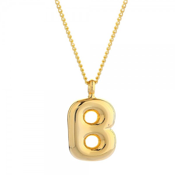 Wholesale do Everything Love Chain Link Necklace Metal Bubble Initial Pendant L