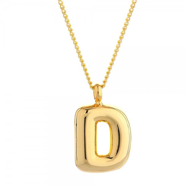 Wholesale do Everything Love Chain Link Necklace Metal Bubble Initial Pendant L