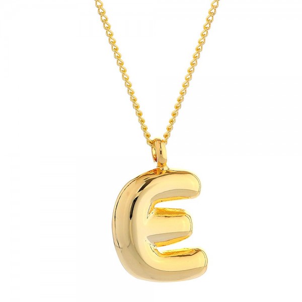 Wholesale do Everything Love Chain Link Necklace Metal Bubble Initial Pendant L