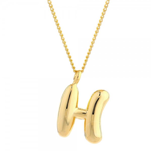 Wholesale do Everything Love Chain Link Necklace Metal Bubble Initial Pendant L