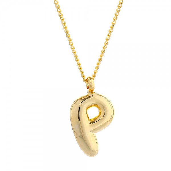 Wholesale do Everything Love Chain Link Necklace Metal Bubble Initial Pendant L