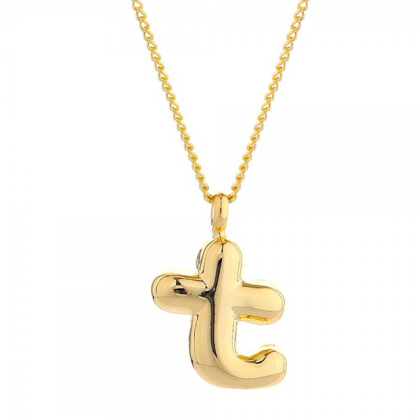 Wholesale do Everything Love Chain Link Necklace Metal Bubble Initial Pendant L
