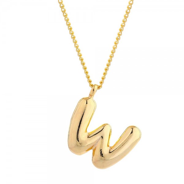 Wholesale do Everything Love Chain Link Necklace Metal Bubble Initial Pendant L