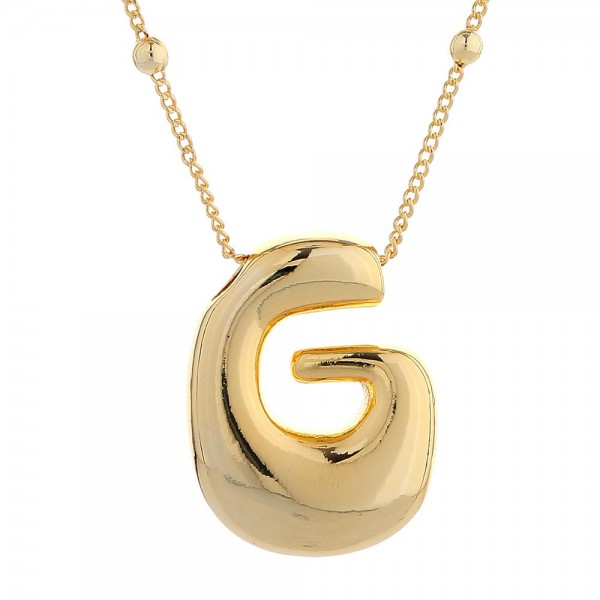 Wholesale do Everything Love Chain Link Necklace Metal Bubble Initial Pendant L
