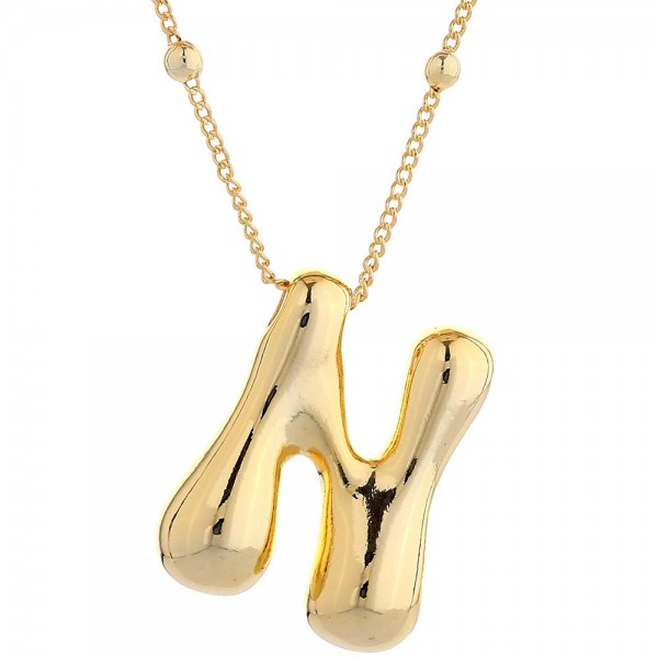 Wholesale do Everything Love Chain Link Necklace Metal Bubble Initial Pendant L