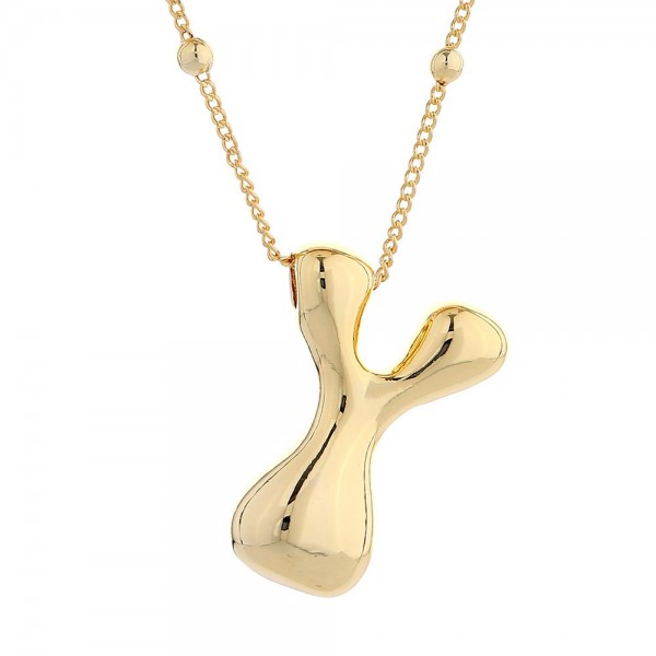Wholesale do Everything Love Chain Link Necklace Metal Bubble Initial Pendant L