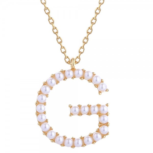 Do Everything In Love Chain Link Necklace Featuring Pearl Studded Initial Pendant 

- Approximately 16" L
- Extender 3" L
- 14K Gold Dipped 