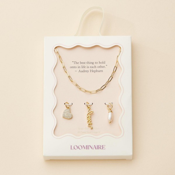 Wholesale paperclip Chain Link Necklace Metal love Pave Rhinestone Heart Pearl C