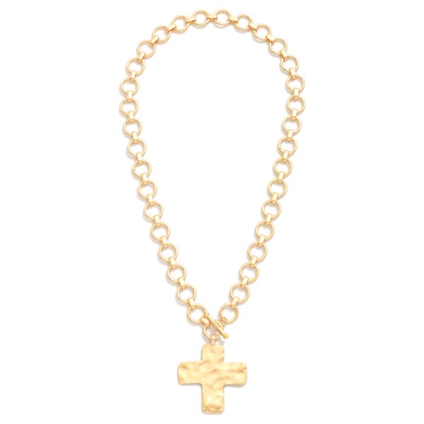 Wholesale metal Circle Link Necklace Cross Pendent L Extender L