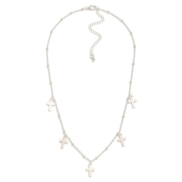 Wholesale chain Link Necklace Metal Cross Charms L Extender L
