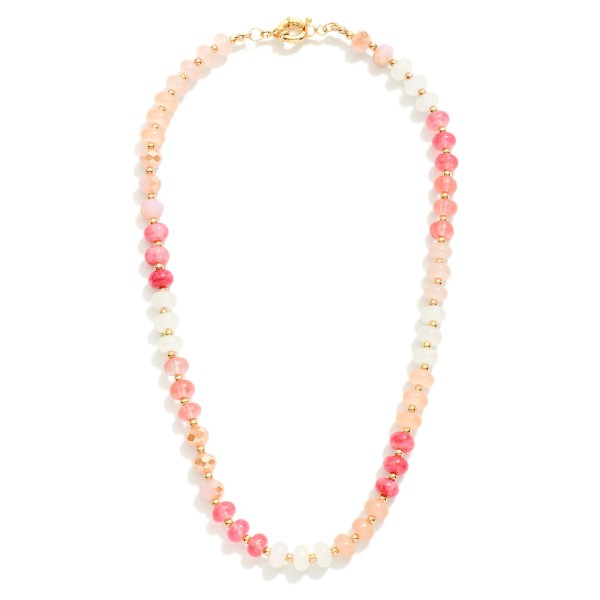 Wholesale candy Bead Beaded Necklace Gold Beads L Extender L