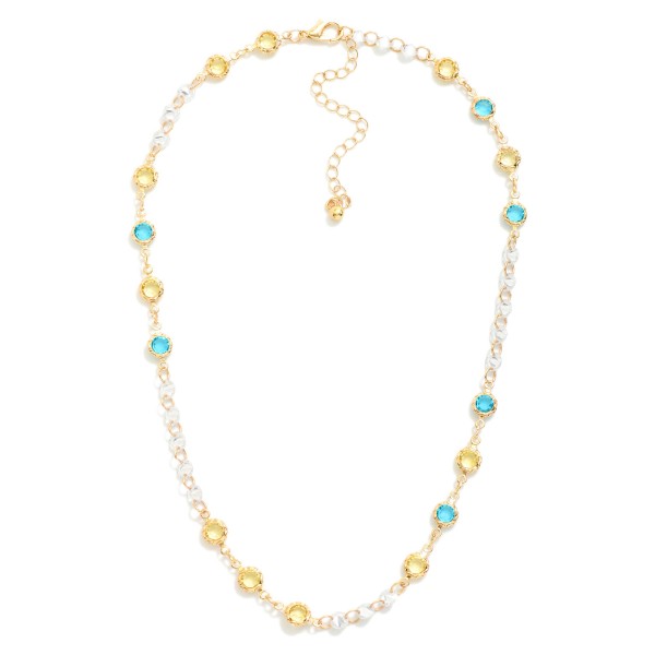 Wholesale chain Link Necklace Cubic Zirconia L Extender L