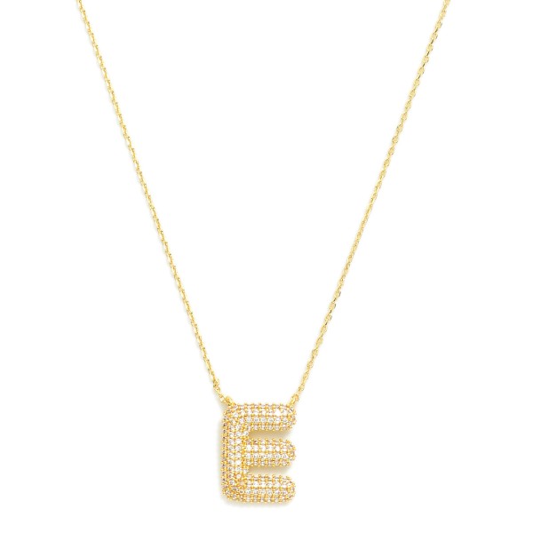Wholesale do Everything Love Chain Link Necklace Cubic Zirconia Pave Initial Pen