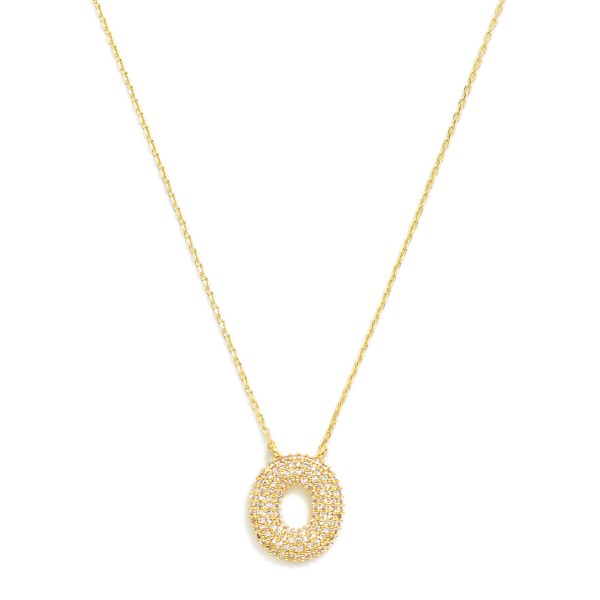 Wholesale do Everything Love Chain Link Necklace Cubic Zirconia Pave Initial Pen