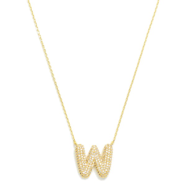 Wholesale do Everything Love Chain Link Necklace Cubic Zirconia Pave Initial Pen