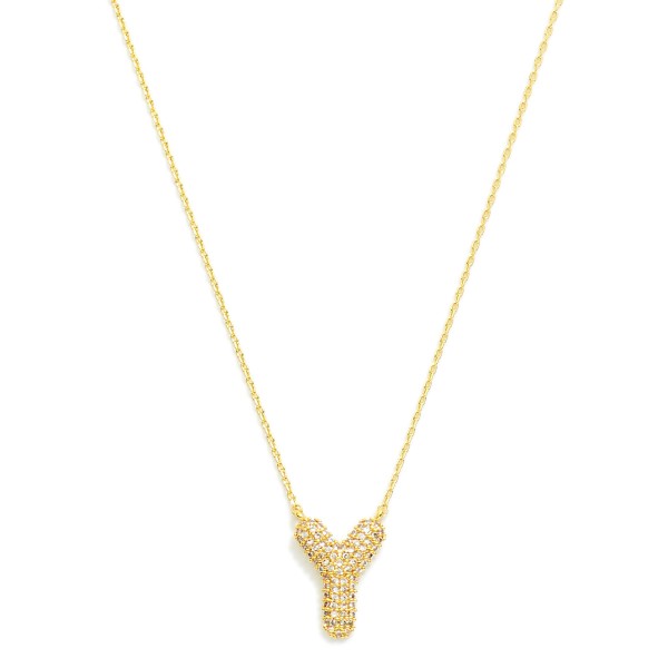 Wholesale do Everything Love Chain Link Necklace Cubic Zirconia Pave Initial Pen