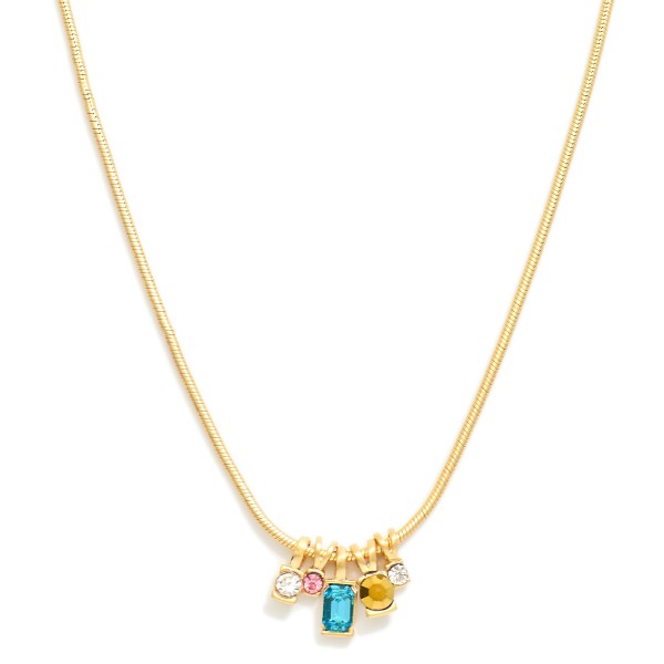 Wholesale snake Chain Necklace Rhinestone Charms L Extender L
