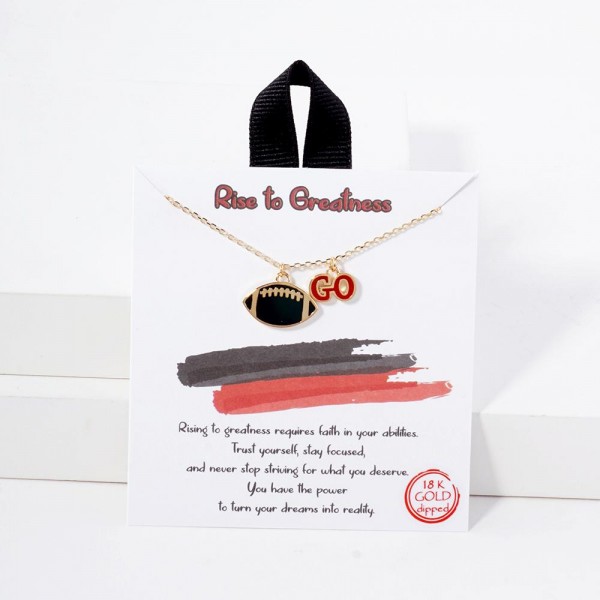 Wholesale dainty Chain Link Necklace Enamel Football GO Pendants L Extender L Ma