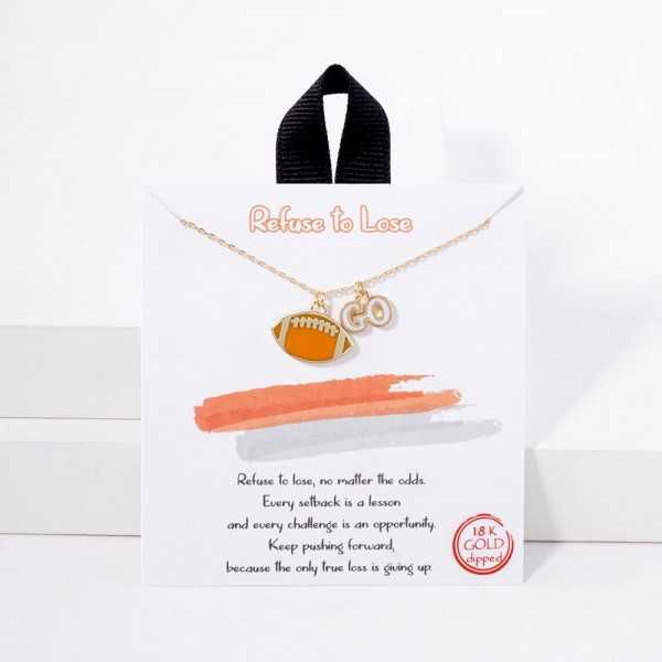 Wholesale dainty Chain Link Necklace Enamel Football GO Pendants L Extender L Ma
