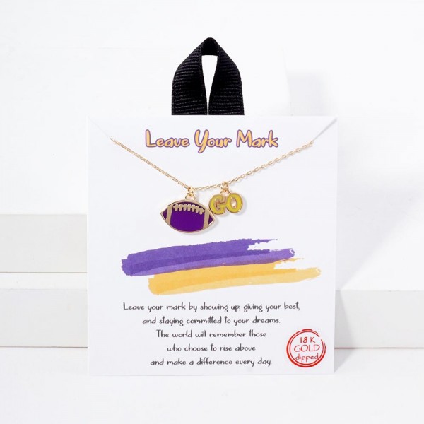 Wholesale dainty Chain Link Necklace Enamel Football GO Pendants L Extender L Ma
