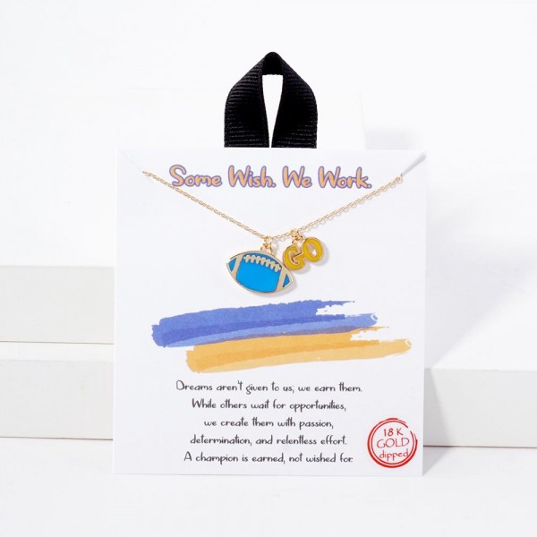 Wholesale dainty Chain Link Necklace Enamel Football GO Pendants L Extender L Ma