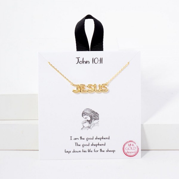 Wholesale dainty Chain Link Necklace JESUS Pendant L Extender L Hypoallergenic B