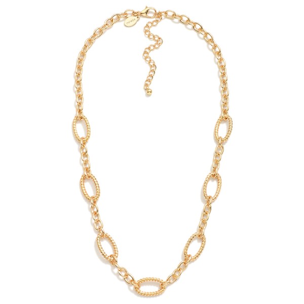 Wholesale chain Link Necklace Twisted Metal Link Accents L Extender L