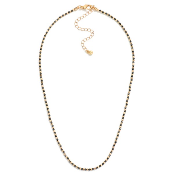 Faceted Bead & Metal Tone Beaded Necklace

- Approximately 19" L
- Extender 3" L

