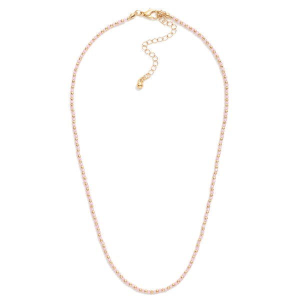 Faceted Bead & Metal Tone Beaded Necklace

- Approximately 19" L
- Extender 3" L

