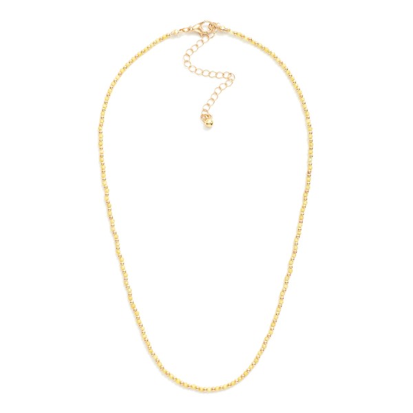Faceted Bead & Metal Tone Beaded Necklace

- Approximately 19" L
- Extender 3" L

