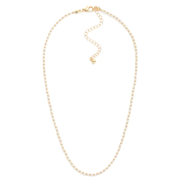 Faceted Bead & Metal Tone Beaded Necklace

- Approximately 19" L
- Extender 3" L

