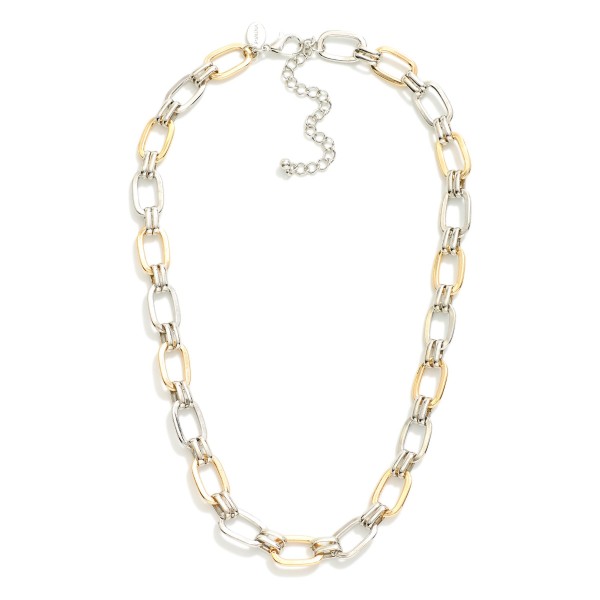 Wholesale square Chain Link Necklace Double Links L Extender L