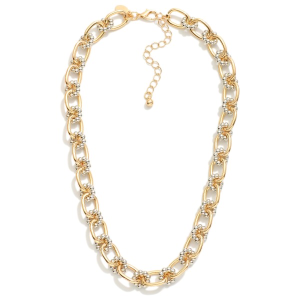 Wholesale chain Link necklace Metal Bubble Links L Extender L