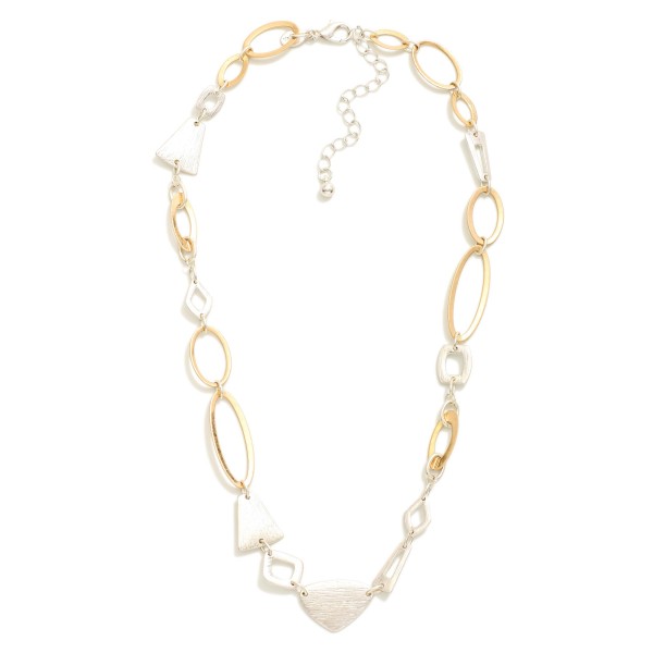 Wholesale linked Metal Geometric Shapes Chain Link Necklace L Extender L