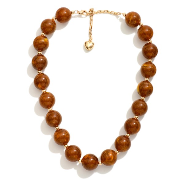 Wholesale chunky Marbled Acetate Bead Beaded Necklace L Extender L