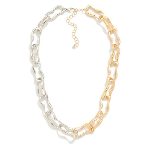 Wholesale two Peanut Chain Link Necklace L Extender L