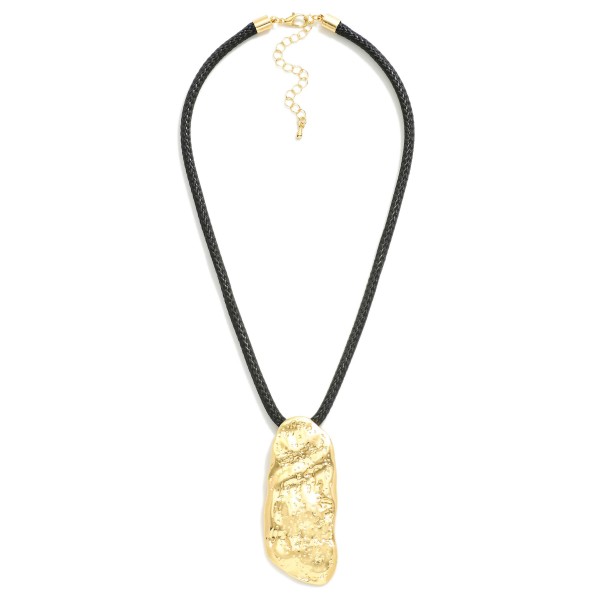Wholesale rope Necklace Hammered Metal Pendant L Extender L