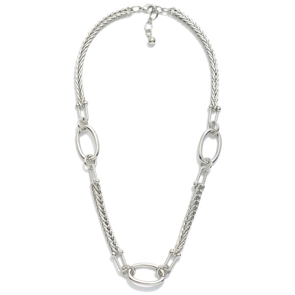 Franco Chain Link Necklace Featuring U-Links & Ovals Links 

- Gold Dipped
- Approximately 18" 
- Extender 1" L