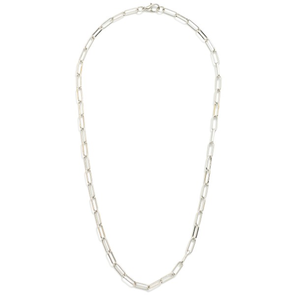 Paperclip Chain Link Necklace 

- Gold Dipped
- Approximately 18" L
- Extender 1" L